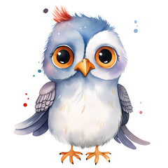 Fototapeta premium Watercolor Cute Penguin Clipart Illustration