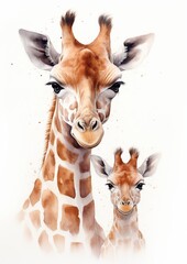 Portrait wild giraffe mammal tall animal wildlife art africa safari nature