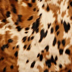 Eye-catching Cow fur banner. Nature leather. Generate Ai