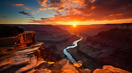 Zelfklevend Fotobehang grand canyon sunset © c