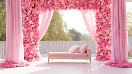 Delicate Pink Outdoor Setting