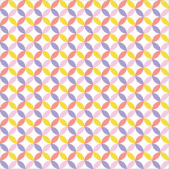 Colorful yellow pink and lilac geometric seamless pattern