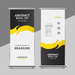 modern great abstract roll up  banner design with creative shapes