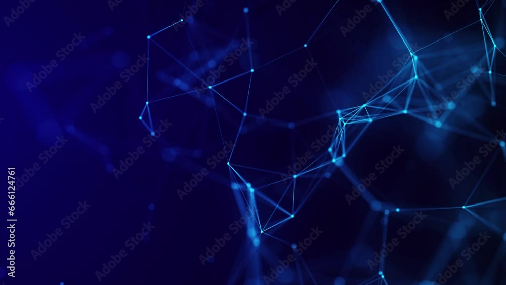 Poster network connection structure. big data. connecting points and lines. abstract technology background.