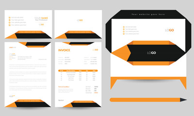 Corporate identity template design & Stationery template design, vector file layout design
