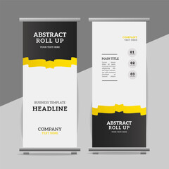 modern great abstract roll up  banner design with creative shapes