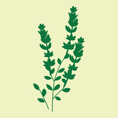 Floral vector, clip art, and symbol. Flat design of floral concept and simple design