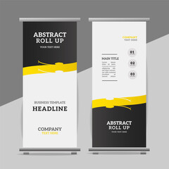 modern great abstract roll up  banner design with creative shapes