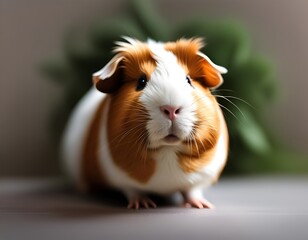 Adorable brown and white Guinea Pig