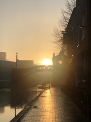 Sunrise at Birmingham Canals, UK