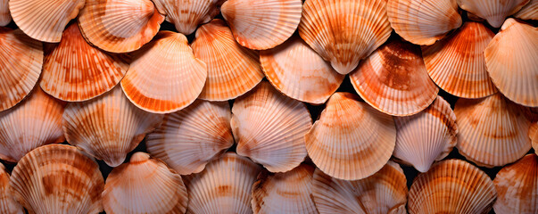 Obrazy na Plexi  close up of fresh scallops