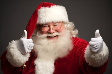 Happy Santa Claus Headshot Photography Generative Illustration