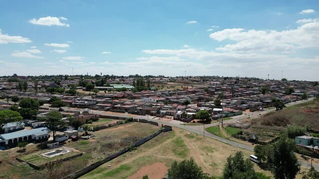 residential area in Soweto south africa normal houses