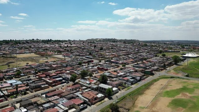 residential area in Soweto south africa normal houses