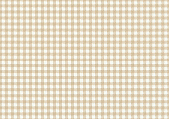 【黄土色】くすみカラーのガサ感のあるブロックチェック