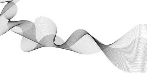 Abstract grey wavy lines background. Digital frequency track equalizer. Abstract frequency sound wave lines and technology curve lines background. Abstract background with business lines background.