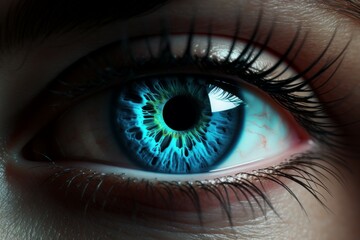 Fototapeta na wymiar Captivating Beautiful 3d eye. Human realistic vision. Generate Ai