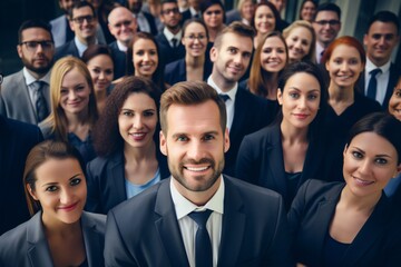 Fototapeta premium Diverse Group Embracing Corporate Unity