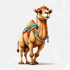,i am uploading this typ of image on pngtree typ the most popular 40 keywords in oneline,Camel 2d cartoon vector illustration on white background 

, - obrazy, fototapety, plakaty