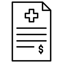 Fototapeta premium Medical Bill Icon