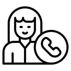 Woman Talking on Call Icon