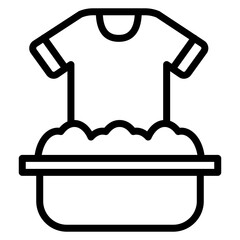 Hand Washing Clothes Icon