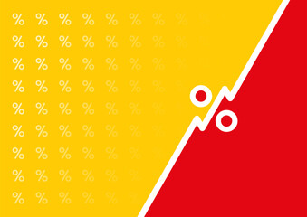 percent sign page design. percent signs and percent sign concept on floor