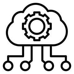 Obraz premium Cloud Settings Icon