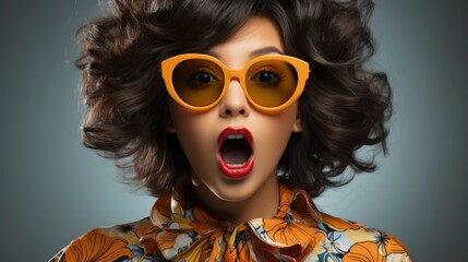  Portrait Shocked Stylish Asian Girl Sunglasses Closes, Background Image , Beautiful Women, Hd