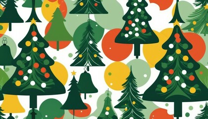Fototapeta premium Cheerful Holiday Celebration with a Festive Christmas Tree and Colorful Ornaments