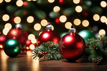 Fototapeta na wymiar Indoor Holiday Celebration with Illuminated Christmas Decorations