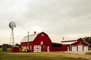 Antigua granja bien conservada en Red Oak  Missouri