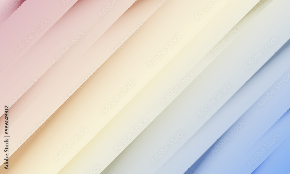 Aufkleber Light pastel abstract background paper shine and layer element vector for presentation design.