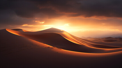 desert landscape with sun