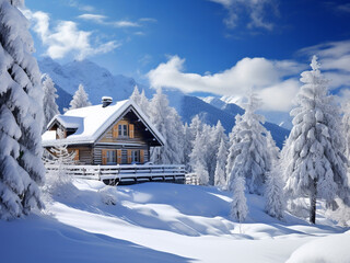 breathtaking scenery of a snowy