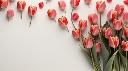  Tulips With Blank Paper Small Heartsphotorealistic, Background Image 