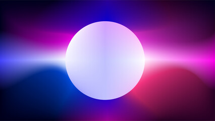 Silver orb with flash of lights at both end and bursts of colors background