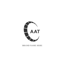 AAT logo. A A T design. White AAT letter. AAT, A A T letter logo design. Initial letter AAT linked circle uppercase monogram logo.