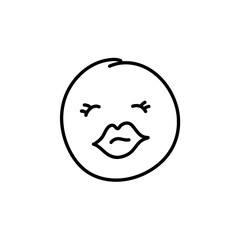 Obraz premium Doodle Emoji face icon. Hand drawn sketch style. Vector illustration