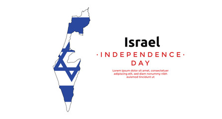 Israel country map with flag free vector file