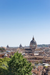 View of Rome City on a clear day, Lazio, Italy