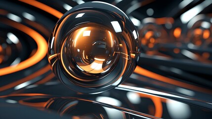 3d abstract advanced technology background, motion sphere. three-dimensional, accuracy, action, architecture, artificial, code, computer, connect, connection, construction. generative AI