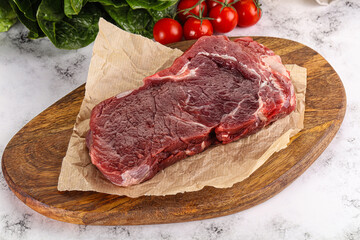 Raw rib eye beef premium steak