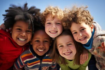 Obraz premium Happy Children Outdoors In Park