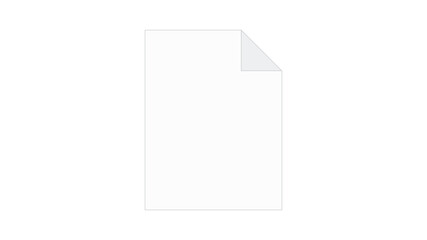 Paper document icon. Isolated Black symbol. Vector illustration on white background.
