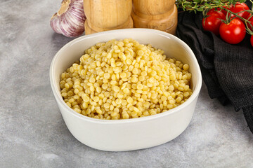 Organic wheat pasta - boiled ptitim
