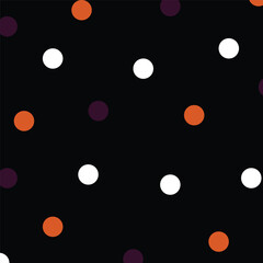 Halloween Polka Dots Seamless Pattern. Halloween Seamless Pattern. October Festival.