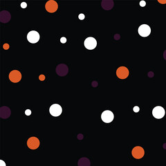 Halloween Polka Dots Seamless Pattern. Halloween Seamless Pattern. October Festival.