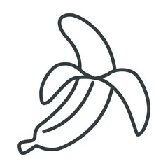 Banana icon vector sign and symbol on trendy design for design and print.