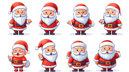 Santa Claus set, Christmas Stickers Bundle, Christmas, clip art, printable, Stickers Santa, full body